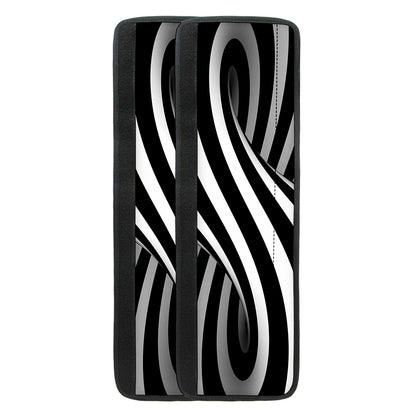 Black And White Twist Illusion Print Refrigerator Handle Covers