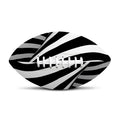 Black And White Twist Illusion Print Rugby Ball