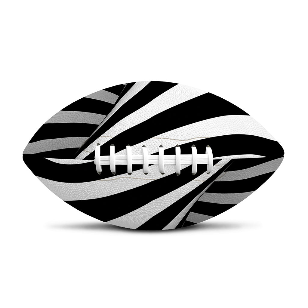 Black And White Twist Illusion Print Rugby Ball
