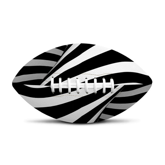 Black And White Twist Illusion Print Rugby Ball