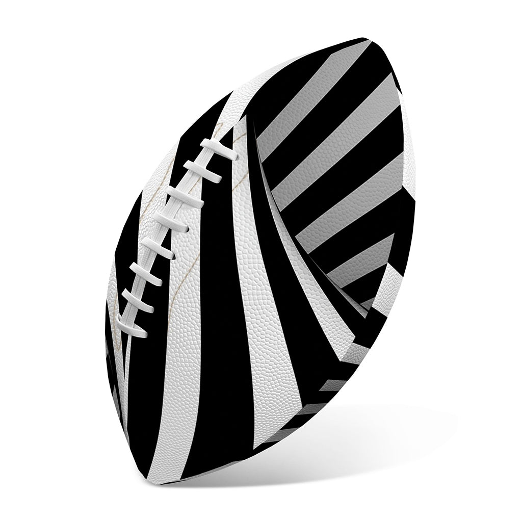 Black And White Twist Illusion Print Rugby Ball