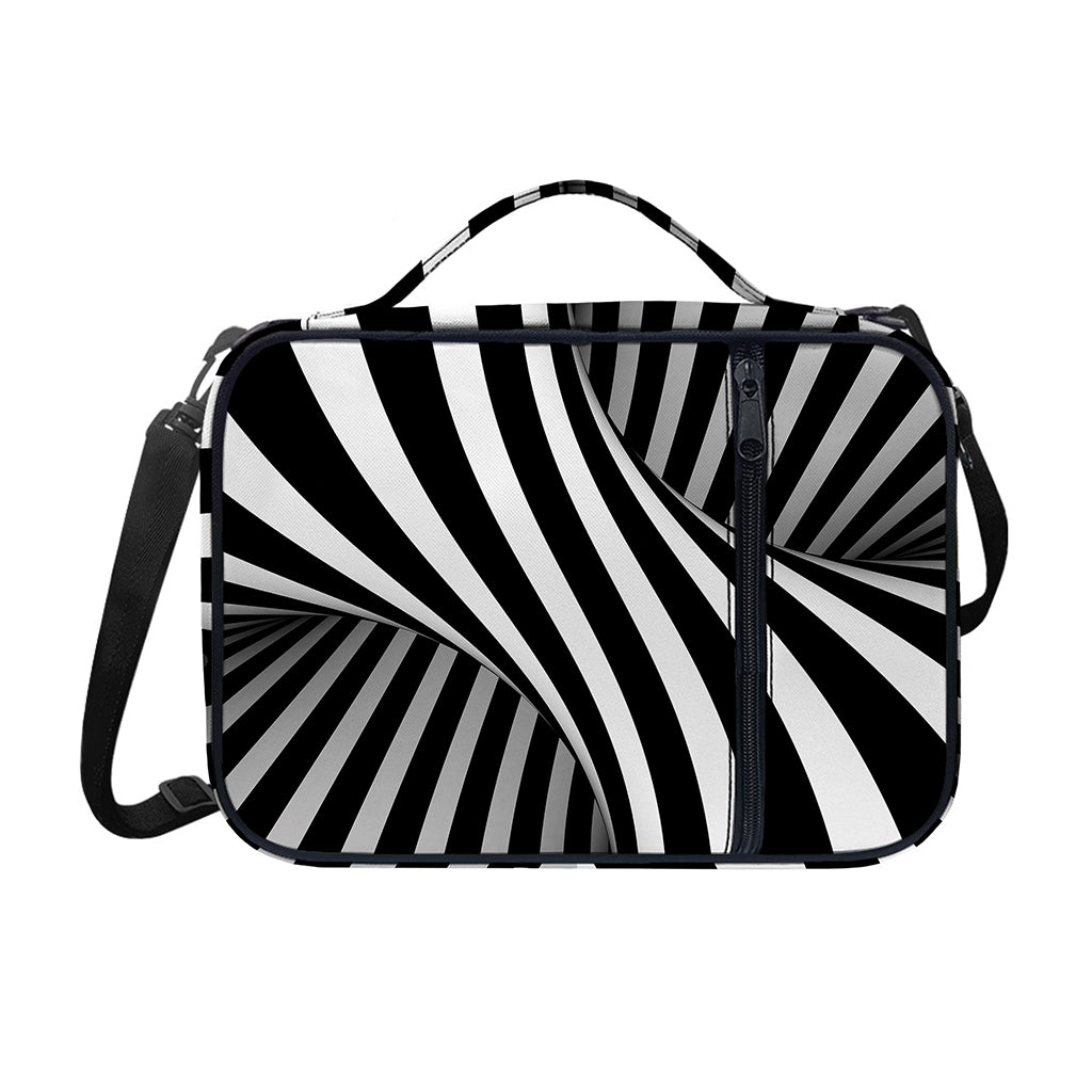 Black And White Twist Illusion Print Shoulder Strap Bible Bag