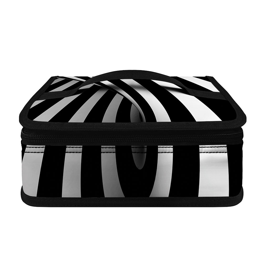 Black And White Twist Illusion Print Small Lunch Bag