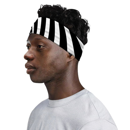 Black And White Twist Illusion Print Sports Headband