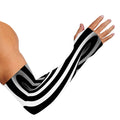 Black And White Twist Illusion Print Sun Protection Arm Sleeves