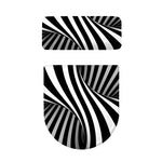 Black And White Twist Illusion Print Toilet Lid And Tank Cover Set