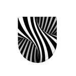 Black And White Twist Illusion Print Toilet Lid Cover