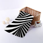 Black And White Twist Illusion Print Towel