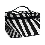 Black And White Twist Illusion Print Travel Makeup Bag