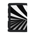 Black And White Twist Illusion Print Trifold Wallet
