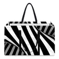 Black And White Twist Illusion Print Utility Tote Bag