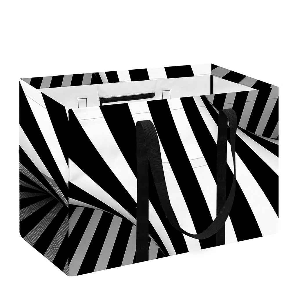 Black And White Twist Illusion Print Utility Tote Bag