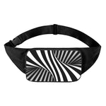 Black And White Twist Illusion Print Waist Bag
