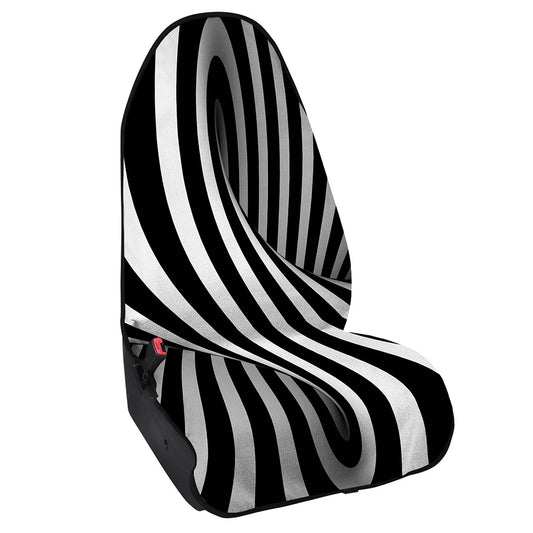 Black And White Twist Illusion Print Waterproof Car Seat Cover