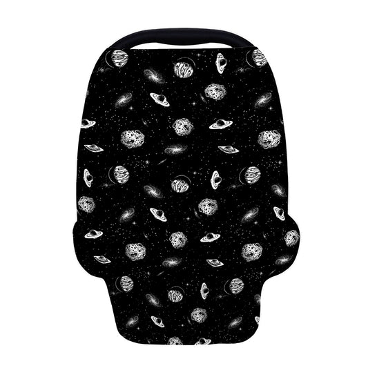 Black And White UFO Pattern Print Baby Seat Cover