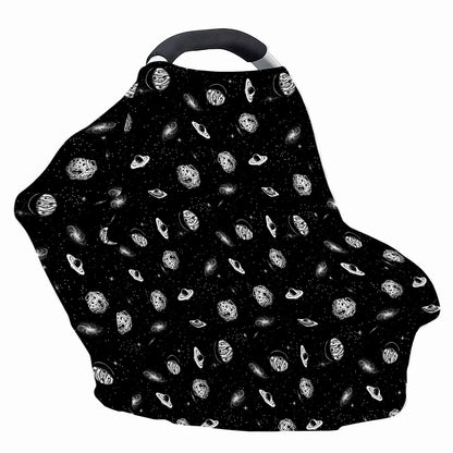 Black And White UFO Pattern Print Baby Seat Cover