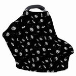 Black And White UFO Pattern Print Baby Seat Cover