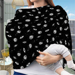 Black And White UFO Pattern Print Baby Seat Cover