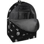 Black And White UFO Pattern Print Backpack