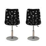 Black And White UFO Pattern Print Bar Stool Covers