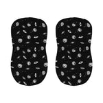 Black And White UFO Pattern Print Bar Stool Covers