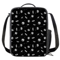 Black And White UFO Pattern Print Crossbody Lunch Bag