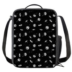 Black And White UFO Pattern Print Crossbody Lunch Bag