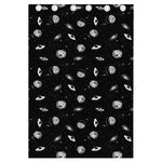 Black And White UFO Pattern Print Curtain