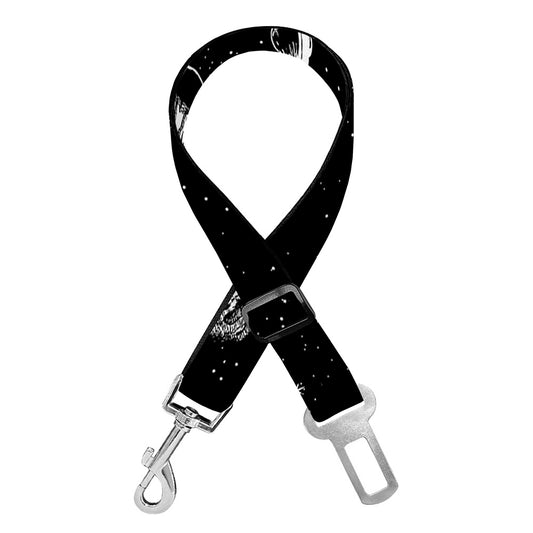 Black And White UFO Pattern Print Dog Seat Belt