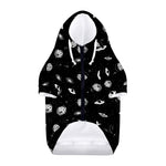 Black And White UFO Pattern Print Dog Zip Up Hoodie