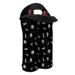 Black And White UFO Pattern Print Double Neoprene Wine Tote
