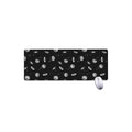 Black And White UFO Pattern Print Extended Mouse Pad