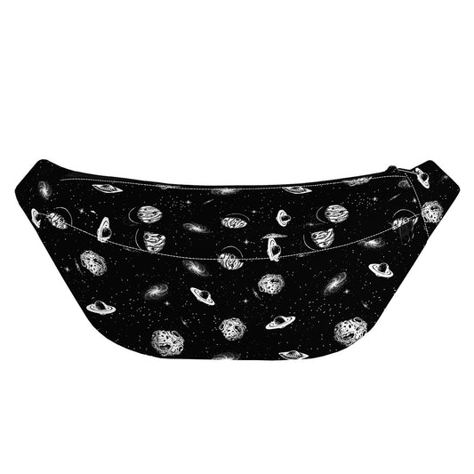 Black And White UFO Pattern Print Fanny Pack