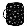 Black And White UFO Pattern Print Front Pocket Bible Bag
