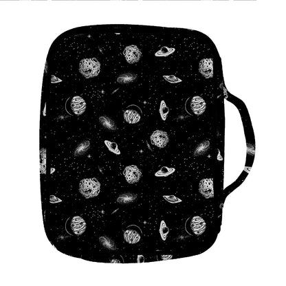 Black And White UFO Pattern Print Front Pocket Bible Bag