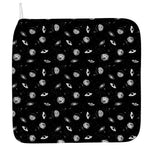 Black And White UFO Pattern Print Hand Towel