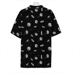 Black And White UFO Pattern Print Hawaiian Shirt