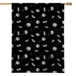 Black And White UFO Pattern Print House Flag