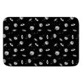 Black And White UFO Pattern Print Indoor Door Mat