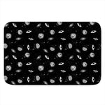 Black And White UFO Pattern Print Indoor Door Mat