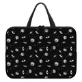 Black And White UFO Pattern Print Laptop Sleeve With Handle