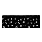 Black And White UFO Pattern Print Long Kitchen Mat