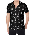 Black And White UFO Pattern Print Men's Shirt
