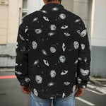 Black And White UFO Pattern Print Men's Shirt Jacket