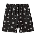 Black And White UFO Pattern Print Men's Swim Trunks