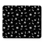 Black And White UFO Pattern Print Mouse Pad