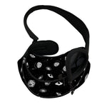 Black And White UFO Pattern Print Pet Sling Carrier