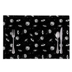 Black And White UFO Pattern Print Placemat