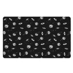 Black And White UFO Pattern Print Polyester Doormat