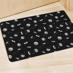 Black And White UFO Pattern Print Polyester Doormat